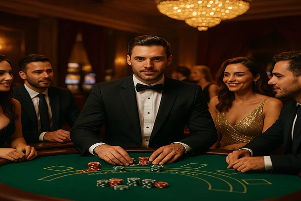 লাইভ টেবিল-ভিত্তিক খেলার পরিবেশে হোস্টের উপস্থিতি